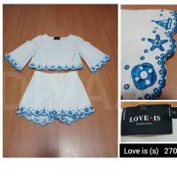ราคา ชุดเข้าเซต งานป้าย Love is (s) ลายปัก ทรงสวย น่ารักมากๆค่ะ (4444053297)