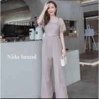 ราคา มือ1 งานป้าย Nida S จั้มสูทยายาวลูกไม้ (19466835919)
