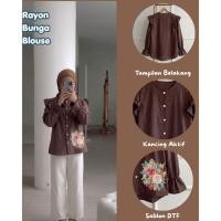 ราคา KEMEJA Ruffle Blouse Shirt for Girls Age 5-12 Years i Rayon Twill Long Sleeve - เสื้อเด็กสไตล์เกาหลี (48509030191)