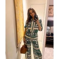 ราคา (green)Green Zara Set (green)เซ็ทแขนสั้นขายาวลายหลุยส์สีเขียวป้าย ypy (23773100790)