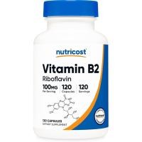ราคา Nutricost Vitamin B2 (Riboflavin) 100mg, 120 แคปซูล - ปราศจากกลูเตนและไม่ใช่จีเอ็มโอ (54758210089)