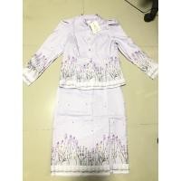 ราคา เดรสผ้าไทย จิตรลดา สีม่วงลาเวนเดอร์ ซับทั้งตัว size L #ชุดใส่ทำบุญปีใหม่ #ราคาถูก มือ1 ป้ายVIP (5067549821)