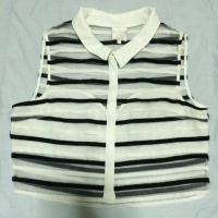 ราคา Lyn Around แท้ เสื้อครอปดำสลับขาว (318956019)