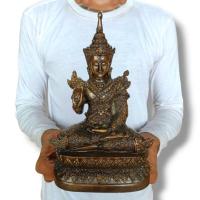 ราคา สมเด็จองค์ปฐมปางประทานพร หน้าตัก5นิ้ว เนื้อโลหะทองเหลืองผิวมันปู ผ่านพิธีปลุกเสกเสาร์ 5 วัดท่าซุง (22952758820)