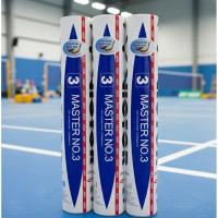 ราคา (ยอดฮิต) VICTOR MASTER NO.3 ลูกแบดขนห่านมาตรฐาน BWF ✨ สปีด 75/76 (41071565346)