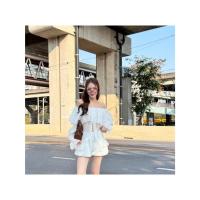 ราคา AceyAceyปาดไหล่อกระบายแขนยาวชายแหวกแต่งชายลูกไม้ (28634998638)