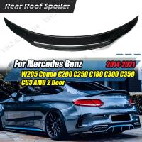 ราคา สําหรับ Mercedes Benz C Class W205 Coupe C180 C200 C250 C300 C350 C63 AMG 2 ประตู 2014-2021 รถด้านหลังสปอยเลอร์หลังคา Lip Tail Wingauto ชิ้นส่วนตกแต่งรถ (41880314960)