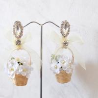 ราคา ต่างหูตะกร้าดอกไม้ handmade (912778624)