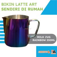 ราคา เหยือกนม Rainbow 350ml เหยือกตีฟองนม Latte Art เครื่องตีฟองนม (40555715890)