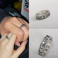 ราคา 【พรีออเดอร์ 15 วัน】GGG แหวนเงินแท้ 925 ดีไซน์วินเทจ ลายฉลุ ทำเก่า ใส่ได้ทั้งชายและหญิง (43780620921)