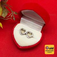 ราคา ต่างหูโรเดียมรูปหัวใจฝังเพชร แบบปักก้าน ฐานเพชร 0.5 mm งานทองเหลืองแท้ งานดิบไม่ได้ชุบ ทองเหลืองโบราณ ถ่ายจากสินค้าจริง (28925142743)