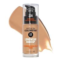 ราคา Revlon Liquid Foundation, ColorStay Face Makeup for Combine & Oily Skin, SPF 15, Medium-Full Coverage with Matte Finish, 220 Natural Beige, 1 Fl Oz (53508575111)