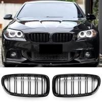 ราคา Glossy สีดําด้านหน้า Kidney Double Slat Grill Grille สําหรับ BMW 5 Series F10 F11 F18 2010-2017 Dual Line Racing Grills (58009314881)