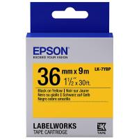 ราคา เทปพิมพ์อักษร 36 มม. ดำพื้นเทปเหลือง Epson LK-7YBP (48058526110)