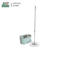 ราคา ชุดถังปั่น Spin Mop with Wheel พร้อมไม้ถูพื้นผ้าไมโครไฟเบอร์ สีเขียวอ่อน (43111045877)