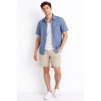 ราคา เสื้อเชิ้ตแขนสั้นยีนส์ American Eagle แท้ (55956549906)