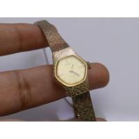 ราคา นาฬิกา Vintage มือสองญี่ปุ่น Seiko Gold Plated 11 7720 Yellow Dial ผู้หญิง ทรง8เหลี่ยม ระบบ Quartz ขนาด20mm (24081572807)