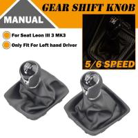 ราคา For Seat Leon III 3 MK3 2012 2013 2014 2015 2016 2017 Manual 5/6 Speed Gear Stick Shift Knob Level (54254527683)