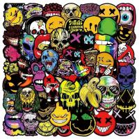 ราคา 50PCSCool Popular Horror Graffiti Stickers Skull for Phone Skateboard Luggage Laptop Car Motorcycle Helmet Sticker Toys (57155615984)