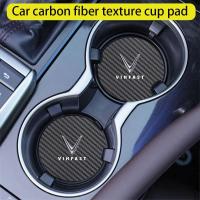 ราคา 2 ชิ้นรถที่วางแก้ว Pad สําหรับ Vinfast คาร์บอนไฟเบอร์หนัง Non Slip Slot Mat Anti Slip ใส่ Pad VF3 VF5 VF6 VF7 VF8 VF9 E34 Lux A Fadil President SA VF Auto ภายใน Accessor (42379997364)