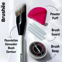 ราคา BRUSHEE MAKEUP BRUSH FOUNDATION BRUSH PUFF POWDER BRUSH GUARD MAKEUP BRUSH CLEANER (54107955388)