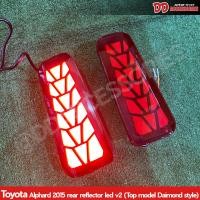 ราคา ทับทิมท้าย Alphard Velfire 30 2014 2015 2016 2017 2019 2020 2021 2022 LED รุ่นกันชน Top ลาย Diamond สีแดง V2 (23579266628)