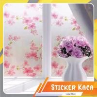 ราคา MERAH HOUSE WINDOW สติ๊กเกอร์ติดกระจก/สติ๊กเกอร์ติดกระจก SANDBLAST FILM STICKER MOTIF 90CMX100CM ดอกไม้ใบไม้สีแดง (24472866263)