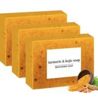 ราคา 3PCS สบู่ขมิ้นมะนาว KojicAcid, ขมิ้น & Kojic Acid Brightening Soap, DarkSpot Remover, สบู่กรดโคจิก, สบู่ Body CareBody Wash Lemon Flawless Organicxxcilk2 (41180793690)