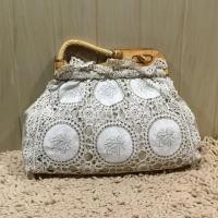 ราคา กระเป๋าถือผ้าถัก งาน Handmade สินค้าญี่ปุ่นมือสอง (6823340970)