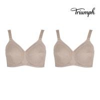 ราคา Triumph เซ็ตคู่เสื้อชั้นใน เสื้อชั้นในไม่มีโครง เต้าทรงซับฟองน้ำบาง รุ่น Form & Beauty 075 P รหัส 10001745 สีน้ำตาล (28227395689)