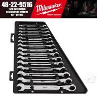 ราคา Milwaukee 48-22-9516 15PC Ratcheting Combine ชุดประแจ - เครื่องมือช่างเมตริก (52851861644)