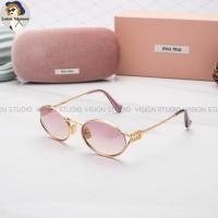 ราคา แว่นกันแดด Miu Miu รุ่น MU52YS สีทองเลนส์ชมพู 5AK06S ใหม่ของแท้100% รับประกัน2ปีเต็ม พร้อมอุปกรณ์ครบ (51906410247)