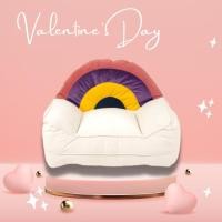 ราคา พร้อมนั่ง รุ่นRainbow ผ้ากำมะหยี่ โซฟา 1 ที่นั่ง (14348722745)