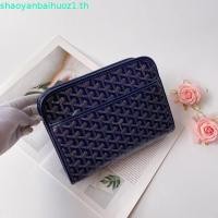 ราคา Goyard สไตล์ใหม่ผู้ชายผู้หญิงคลาสสิก Y พิมพ์มัลติฟังก์ชั่ถุงแป้ง Double-Layer แบบพกพาเครื่องสําอางค์แปรงกระเป๋า Home Travel คลัทช์เรียบง่าย (46209748950)