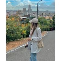 ราคา cpjgirlxx | Bay summer Blazer - black/white [SS2022] เบลเซอร์ผ้า oversized คอตตอนลินิน สไตล์เกาหลี (15563321397)