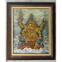 ราคา ภาพวาดสีน้ำมัน พระพิฆเนศ กรอบรูป ตกแต่งบ้าน (24531003133)