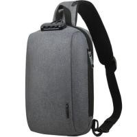ราคา 【MARCO POLO】 สไตล์เกาหลี MENS ANTI-THEFT LOCK SYSTEM ROVER SLING BAG MP3036 (สีดํา / สีเทา) (40967776658)
