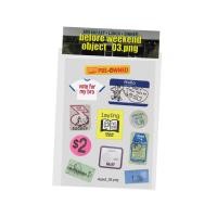 ราคา (พร้อมส่ง!) objects_03.png sticker สติ๊เกอร์เนื้อใสพิมพ์รองขาว, beforeweekend (44060647437)