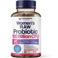 ราคา Raw Probiotics for Women 100 Billion CFUs with Prebiotics, Digestive Enzymes 60 Capsules (21849046043)