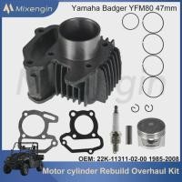 ราคา STD 47mm ATV cylinder piston gasket Rebuild Overhaul Kit for Yamaha Moto 4 Badger Raptor Grizzly 80 (50254580053)