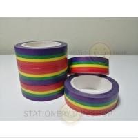 ราคา Sale 3ม้วน50บาท (พร้อมส่ง)​ เทปสายรุ้ง​ ☁️ Rainbow Masking​tape (2135378895)