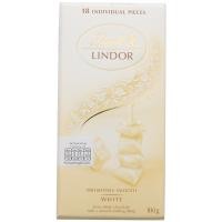 ราคา ลินด์เดอร์ไวท์ช็อกโกแลต 100กรัม Lindt Lindor White Chocolate 100g. [หมายเลขบาร์โค้ด 7610400014632 ] (56060292245)