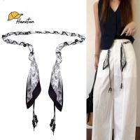 ราคา ประเทศไทย-เข็มขัดผ้าพันคอถักสไตล์โบฮีเมียนสำหรับใส่กับเดรสและกางเกงยีนส์ เข็มขัดรัดเอวปรับได้ (54306027907)