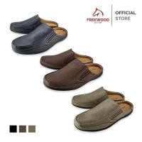 ราคา FREEWOOD OPEN HEEL CASUAL SHOES รองเท้าลำลองผู้ชาย หนังแท้ แบบเปิดส้น รุ่น 78-7721 สีดำ / สีน้ำตาล / สีเผือก (11273233789)
