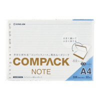ราคา KING JIM Loose-Leaf ruled lines A4 (KJ406CY-30) / กระดาษมีเส้น สำหรับสมุดรุ่น TEFRENU ขนาด A4 (23068543229)