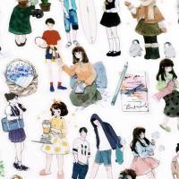 ราคา ไดลี่|Character Sticker Pack Handbook Sticker Handbook Collage Material Sticker Literary Character Handbook Material Sticker (43516937052)