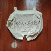 ราคา เสื้อปาดไหล่แขนยาวผ้าลูกฟูก มือ 2 (6537946179)