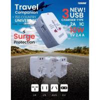 ราคา Toshino ปลั๊กเดินทางทั่วโลก Travel Universal Adapter 4 in 1 รุ่น DE-204 / DE-204UC (27127455143)