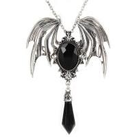 ราคา New Men's Women's Crystal Gemstone Batwing Pendant Necklace Retro Gothic Punk Jewelry (5140061898)