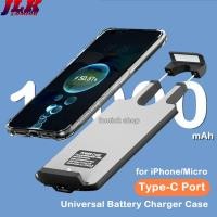 ราคา [JLK] 5000/10000mAh Universal Battery Charger Case for iPhone 12 13 14 plus 15 pro max S23 S24 ultra etc Portable External Power Bank Charger Case (19682953154)